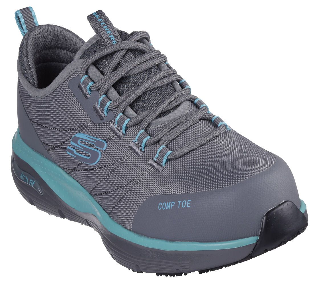 Skechers ARCH FIT SR - EBINAL S3 SRC szürke/zöld védőcipő Női termék fő termékképe