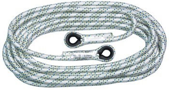 KÖTÉL KÖRSZÖVÖTT STATIKUS MINDKÉT VÉGÉN VISSZAFONVA 12MM ÁTMÉRŐJŰ FEHÉR 25M termék fő termékképe