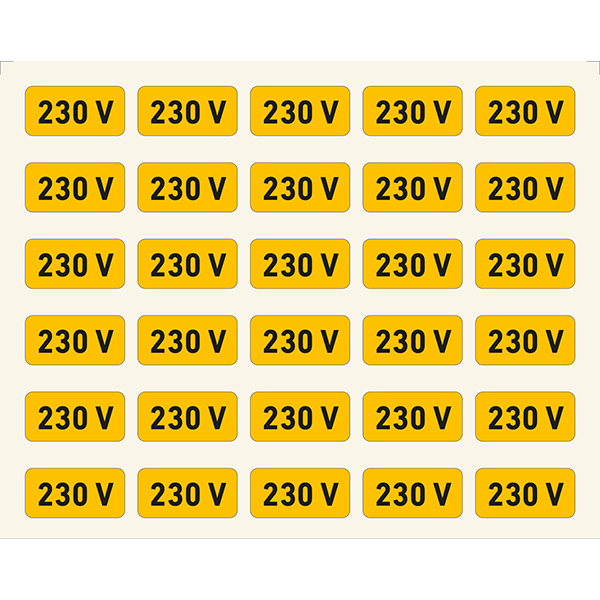 230V matrica 20x10 30db termék fő termékképe