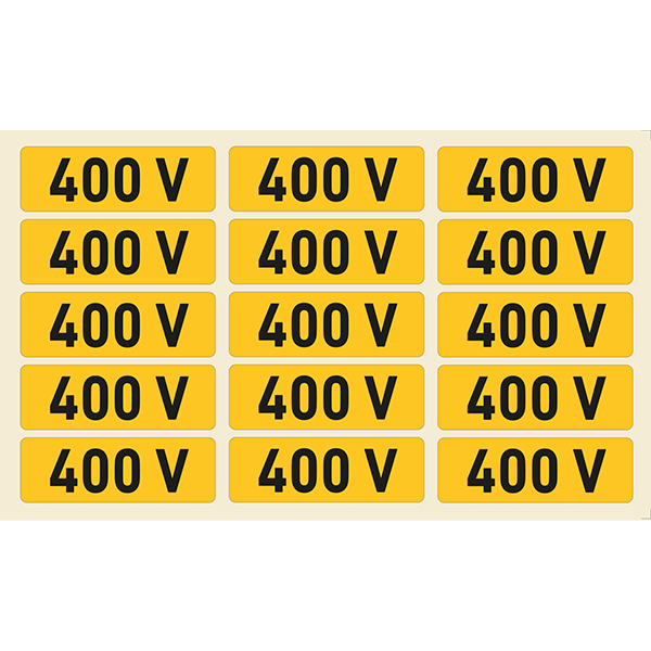 400 V matrica 60x20 15db termék fő termékképe