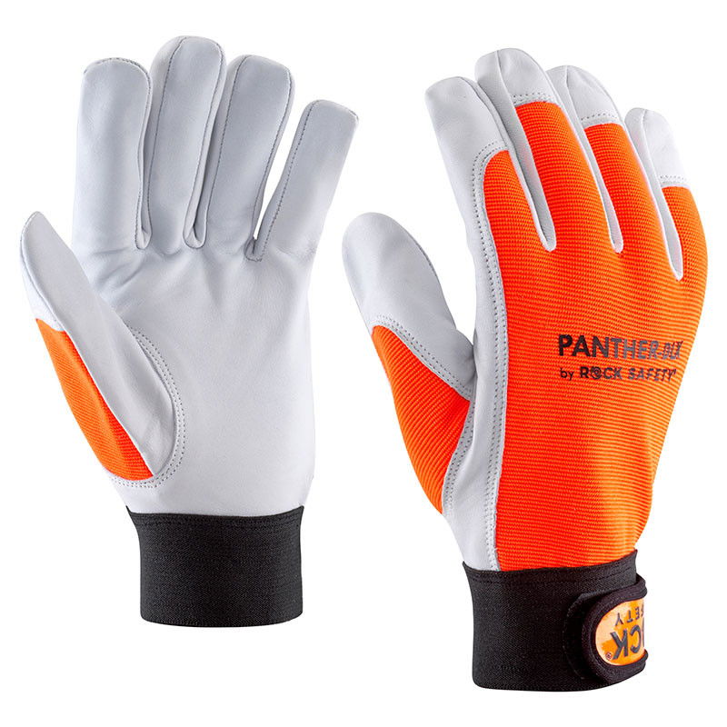 Rock Safety Panther Kecske színbőr tenyerű sofőrkesztyű narancs termék fő termékképe