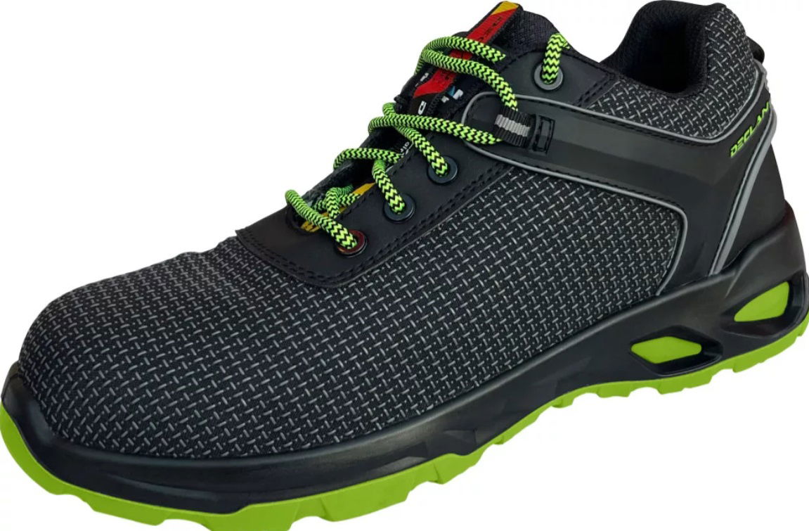 Declan 5912 MONKE S1P ESD munkavédelmi cipő neonzöld-fekete termék fő termékképe
