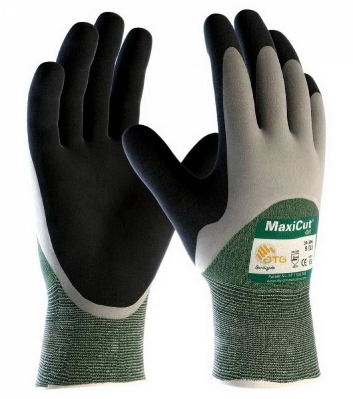 ATG Védőkesztyű Maxicut Oil - Zöld 3/4-ig Mártott Kesztyű termék fő termékképe