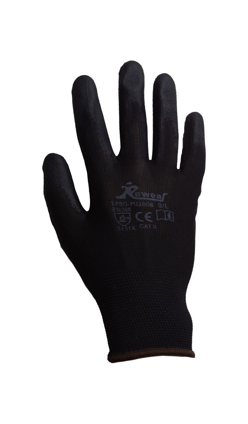 Rewear  PU mártott szerelőkesztyű, fekete termék fő termékképe