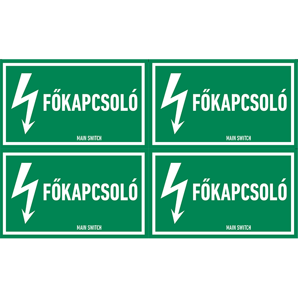 Főkapcsoló matrica 100x60  4db termék fő termékképe
