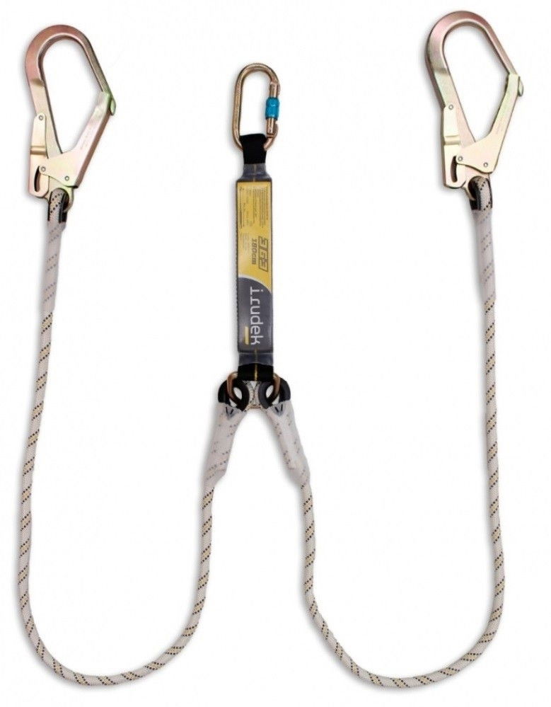 IRUDEK 363 - energiaelnyelő + 3 acél karabiner, szürke/fekete, 100 cm termék fő termékképe