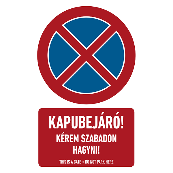 Kapubejáró! Kérem szabadon hagyni! tábla 250x400 termék fő termékképe