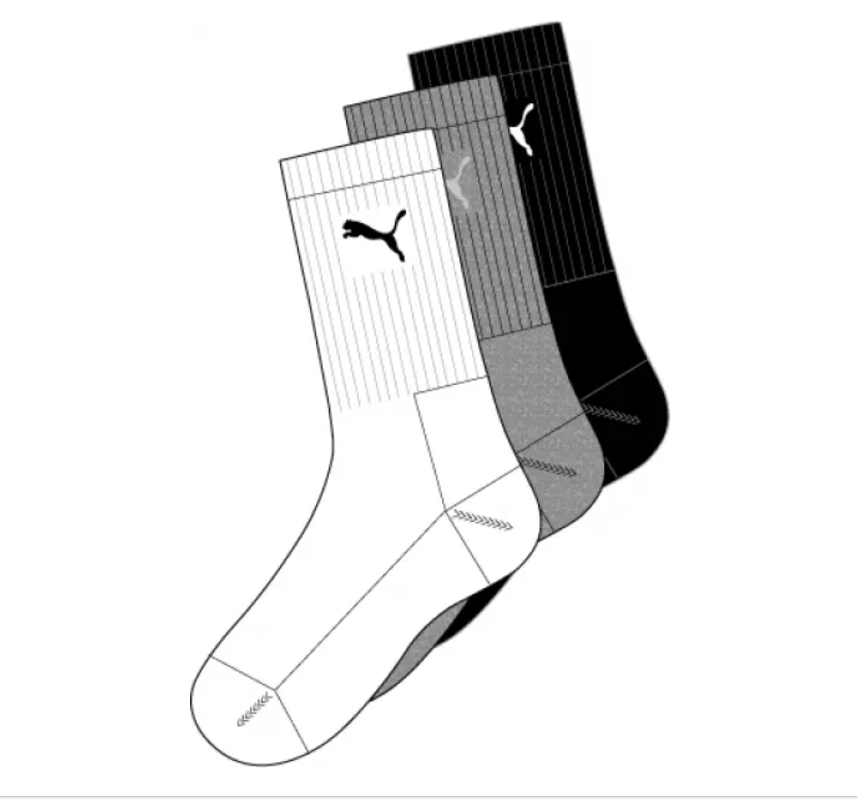 Puma Sport magasszárú zokni - 3 pár termék fő termékképe