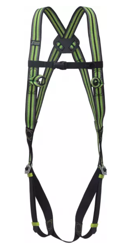 Kratos Safety 2 pontos testheveder - Fekete/Zöld termék fő termékképe