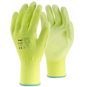 Top FLuo-Y PU mártott védőkesztyű  fluo sárga termék fő termékképe
