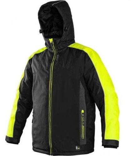 CXS Brighton bélelt kabát fekete/citrom termék fő termékképe