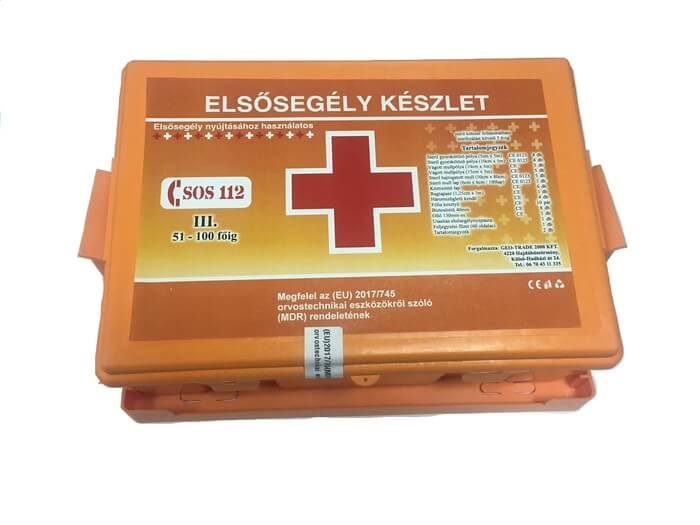 Falra szerelhető Elsősegély Doboz III. 50-100 fő / mentődoboz termék fő termékképe