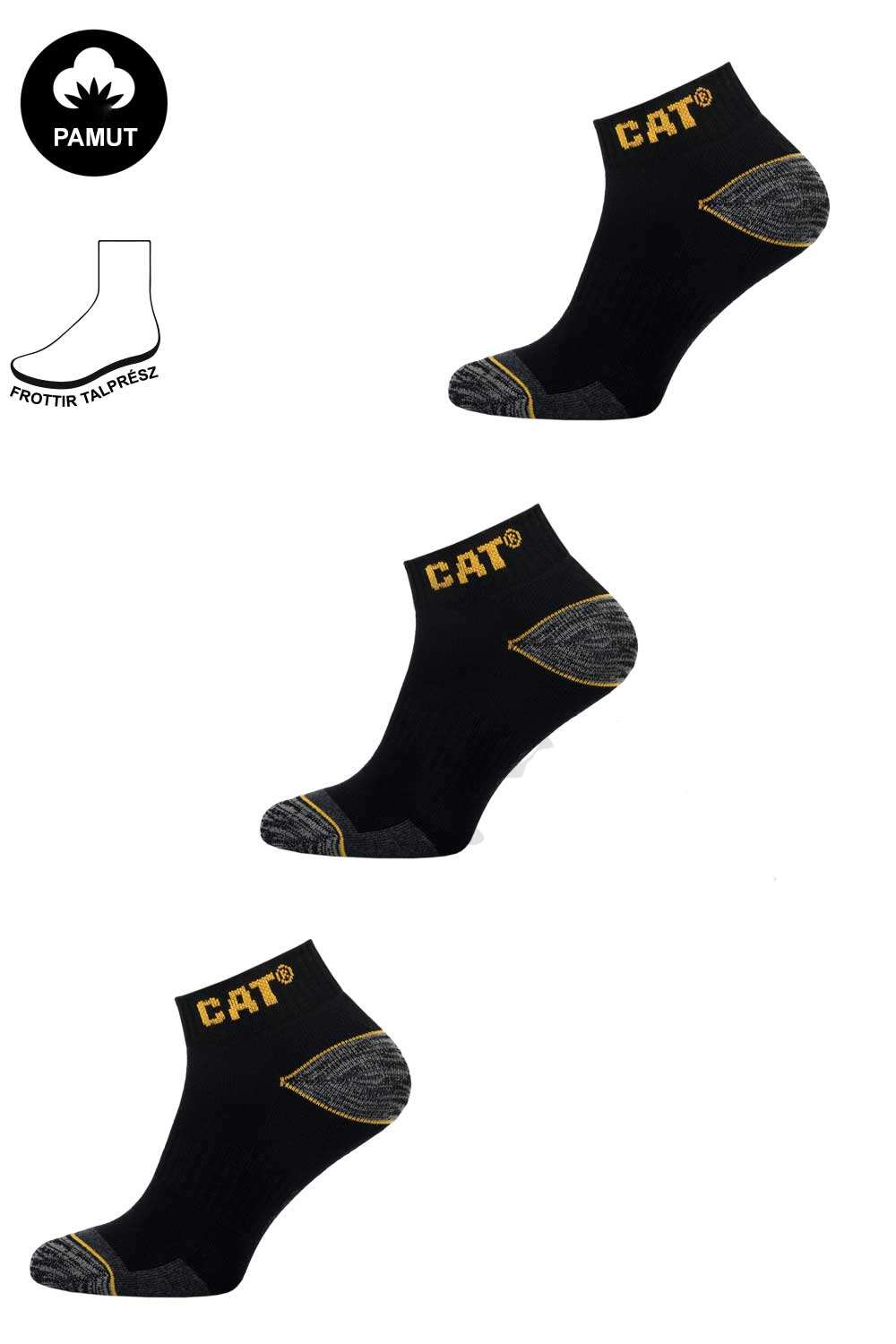 Caterpillar Work Sneaker zokni 3pár/csomag termék fő termékképe