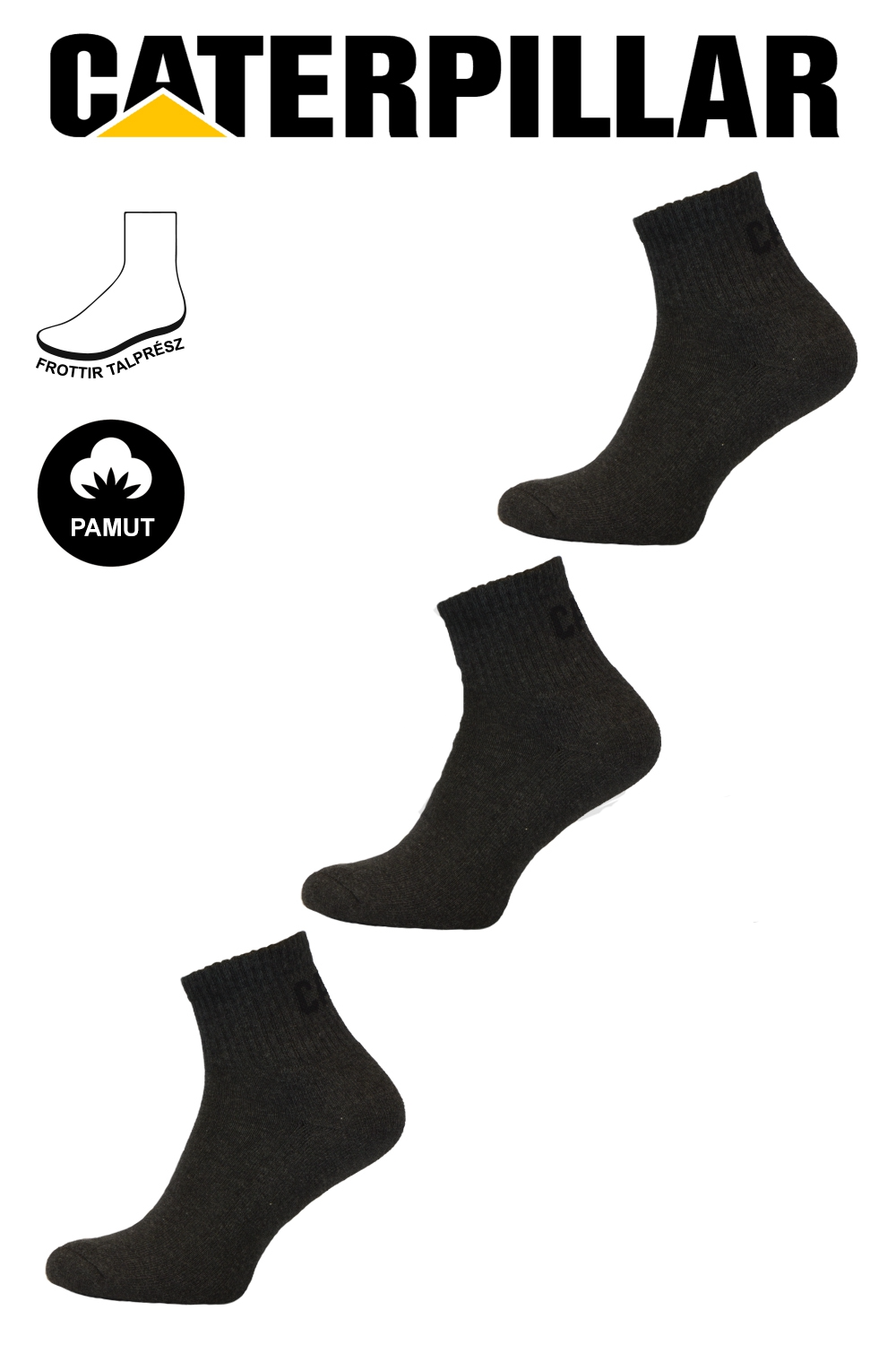 Caterpillar Work Quarters zokni 3pár/csomag termék fő termékképe