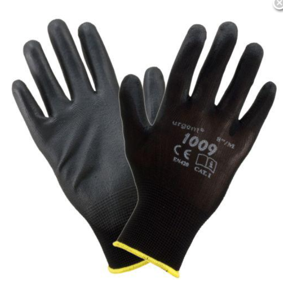 Urgent kesztyű 1009 PU mártott fekete termék fő termékképe