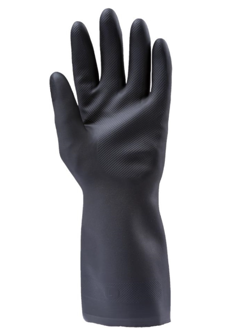 Delta Plus pamutbolyhozott neoprén védőkesztyű 30cm fekete termék fő termékképe