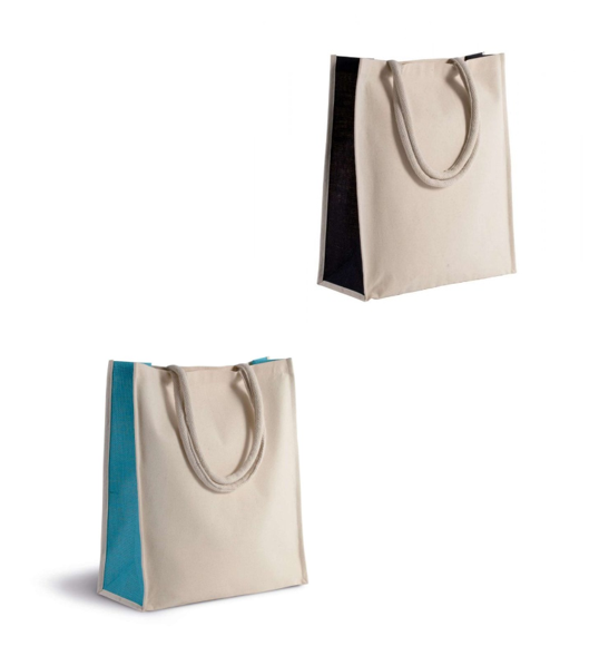 Kimood Pamutvászon tote táska jutavászonból - KI0253 - többféle színben termék fő termékképe