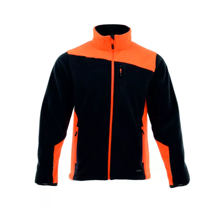 Sara Comfort Plus polár pulóver - szürke-narancs termék fő termékképe