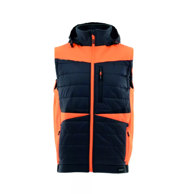 Sara Comfort Plus bélelt mellény - szürke - narancs termék fő termékképe