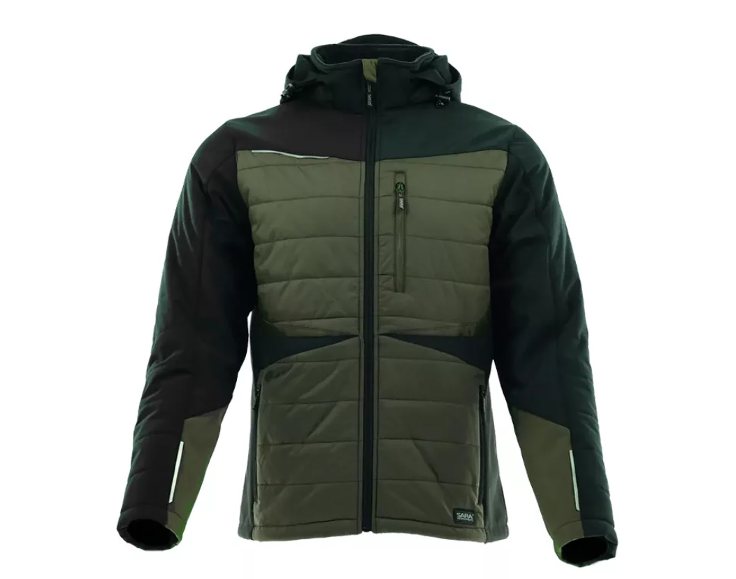 Sara Comfort Winter Hybrid bélelt kabát - zöld-fekete termék fő termékképe