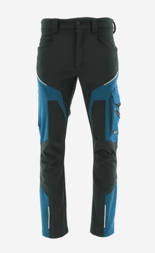 Sara Comfort Winter bélelt softshell deréknadrág fekete - petrolkék termék fő termékképe