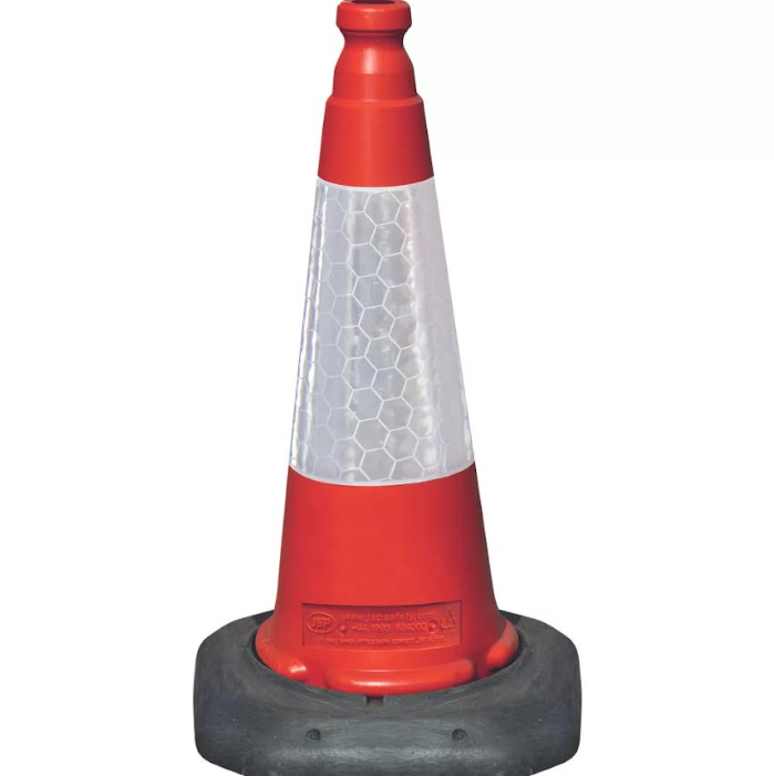 JSP Terelőkúp, terelőbója 50 cm fényvisszaverő csíkkal termék fő termékképe