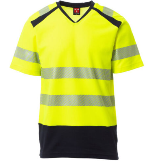 Payper Way jólláthatósági V-nyakú póló, sárga/sötétkék termék fő termékképe