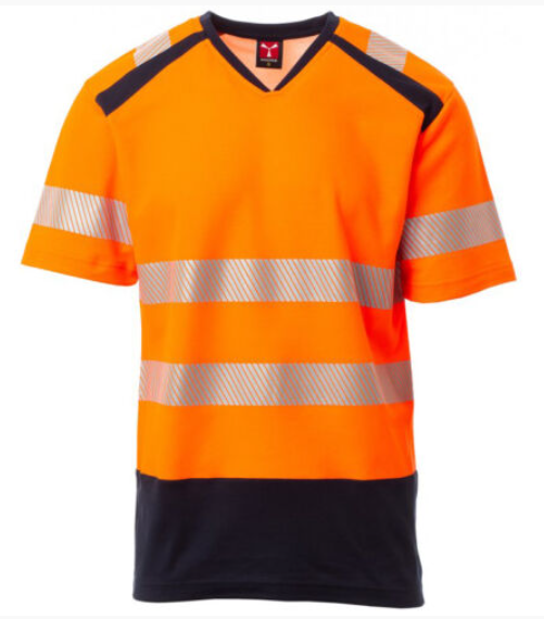 Payper Way jólláthatósági V-nyakú póló, narancs/sötétkék termék fő termékképe