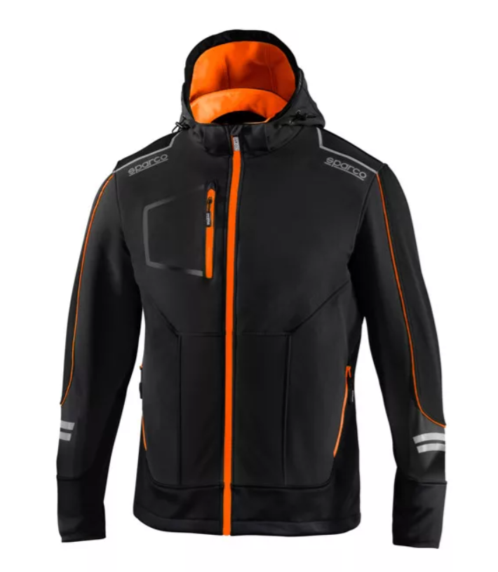 Sparco York softshell munkaruha kabát - Fekete/Narancs termék fő termékképe