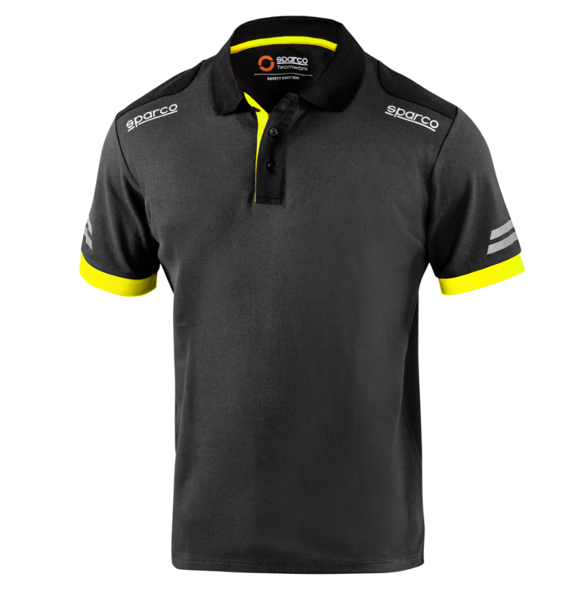 Sparco Toledo Tech munkaruha galléros póló - Szürke/Sárga termék fő termékképe
