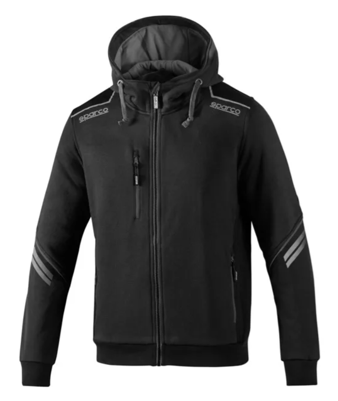 Sparco Colorado Full Zip kapucnis pulóver - Fekete/Szürke termék fő termékképe