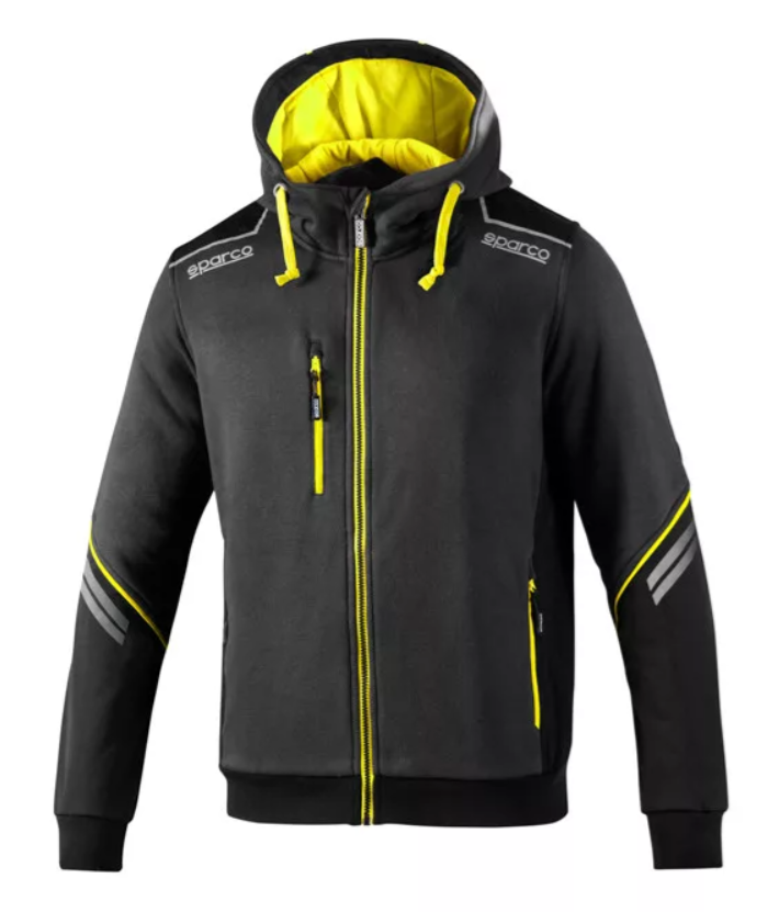 Sparco Colorado Full Zip kapucnis pulóver - Szürke/Sárga termék fő termékképe