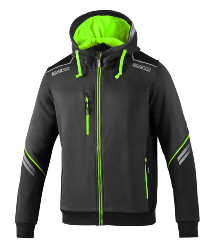 Sparco Colorado Full Zip kapucnis pulóver - Szürke/Zöld termék fő termékképe