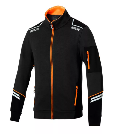 Sparco Alabama Tech Full Zip pulóver - Fekete/Narancs termék fő termékképe