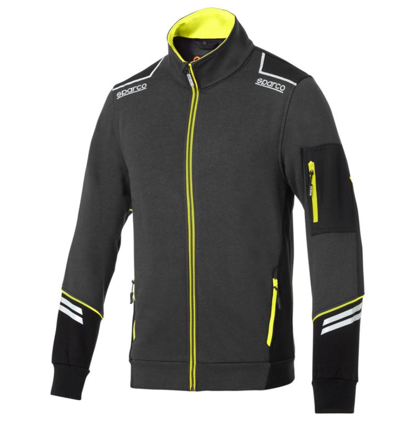 Sparco Alabama Tech Full Zip pulóver - Szürke/Sárga termék fő termékképe