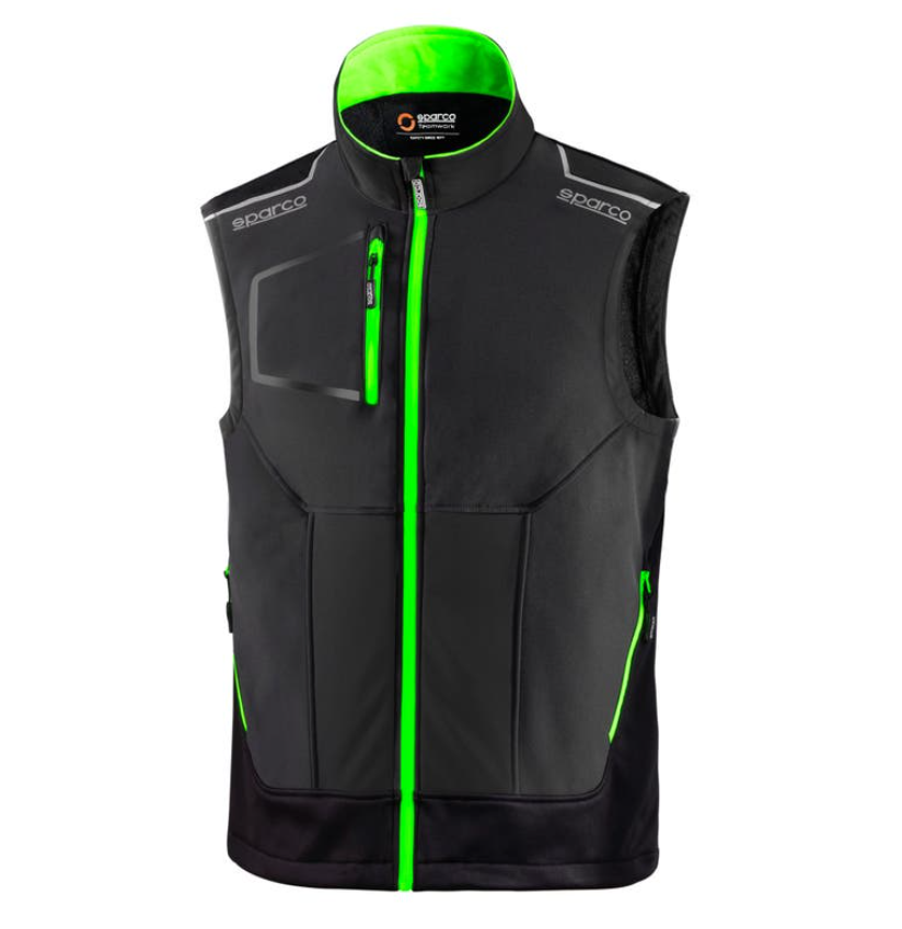 Sparco Illinois Tech Light Vest munkaruha mellény - Szürke/Zöld termék fő termékképe