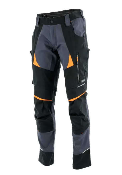 Sara Cottonflex deréknadrág - sötétszürke - narancs termék fő termékképe