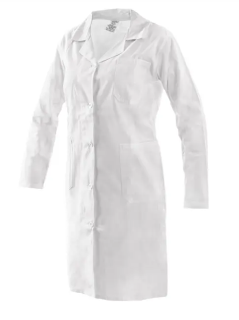 CXS Eva női fehér hosszú köpeny 100% pamut termék fő termékképe