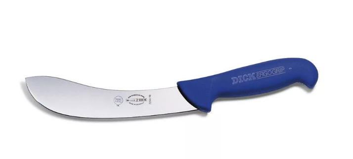 DICK ErgoGrip nyúzókés (18 cm) merev, ívelt, kék termék fő termékképe