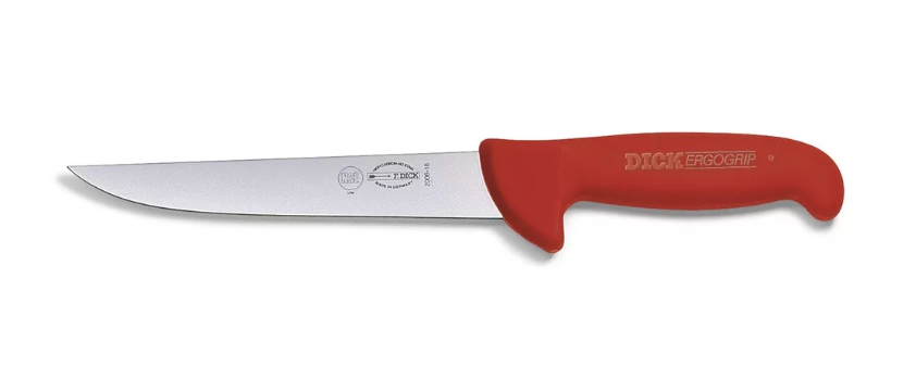 DICK ErgoGrip szúrókés (18 cm) egyenes, széles, piros termék fő termékképe