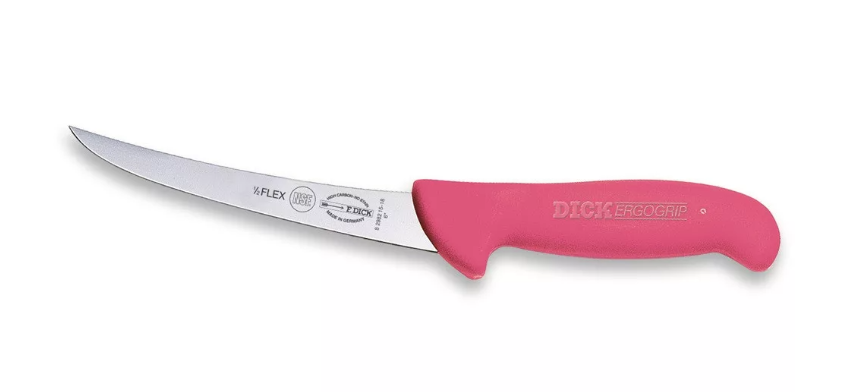 DICK ErgoGrip csontozókés, fél flexibilis pengével (15 cm) ívelt, normál, pink termék fő termékképe