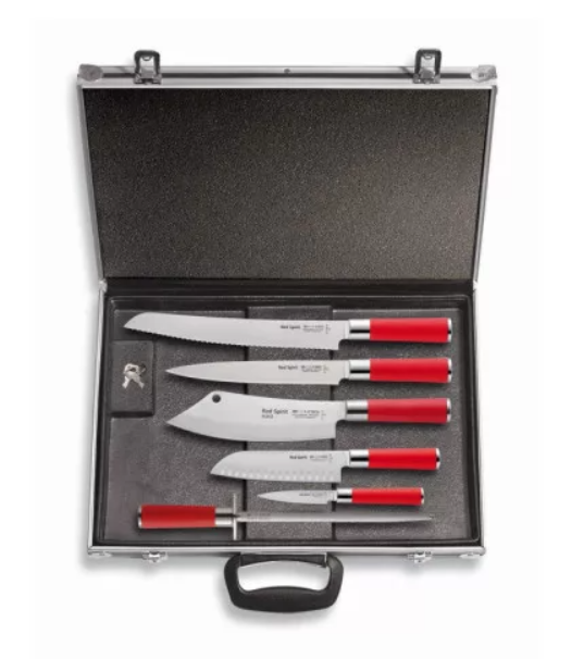 DICK Red Spirit késkészlet, 5 késsel, fenőacéllal, mágneses késtartó táskában (KÉSZLET EREJÉIG) termék fő termékképe