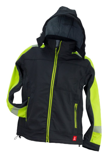 Urgent Softshell Kabát fekete-neonsárga termék fő termékképe