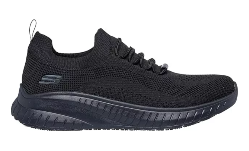 Skechers Squad Chaos SR fűző nélküli munkacipő OB SR fekete termék fő termékképe