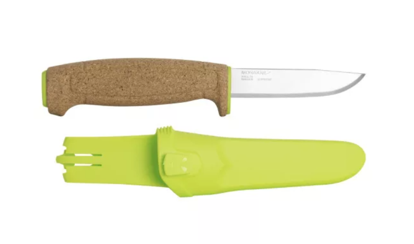 MORAKNIV FLOATING horgászkés (S) lebegő parafa markolattal, tokkal, neon zöld termék fő termékképe