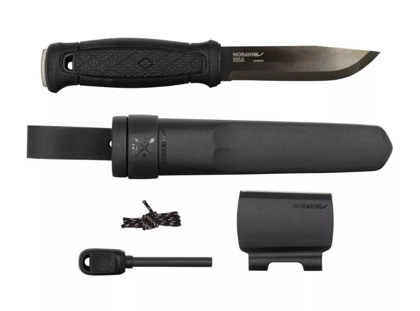 MORAKNIV Garberg (C) tőr, tokkal + Survival Kit tűzgyújtó készlet, fekete termék fő termékképe