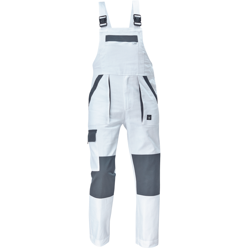 Cerva MAX NEO 100% pamut kantáros nadrág - fehér termék fő termékképe