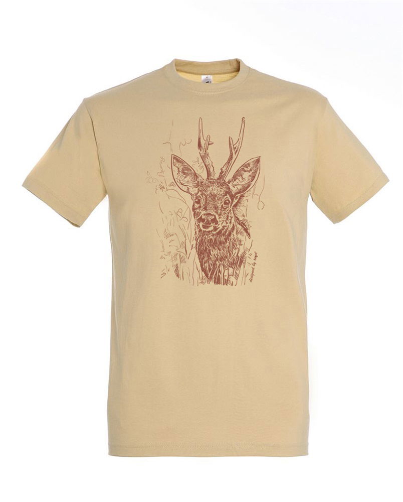 TOP kereknyakú póló őz mintával termék fő termékképe