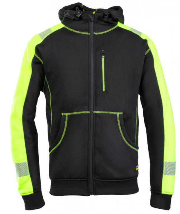 Benefit Rival polár pulóver fényvisszaverő csíkkal fekete-sárga termék fő termékképe