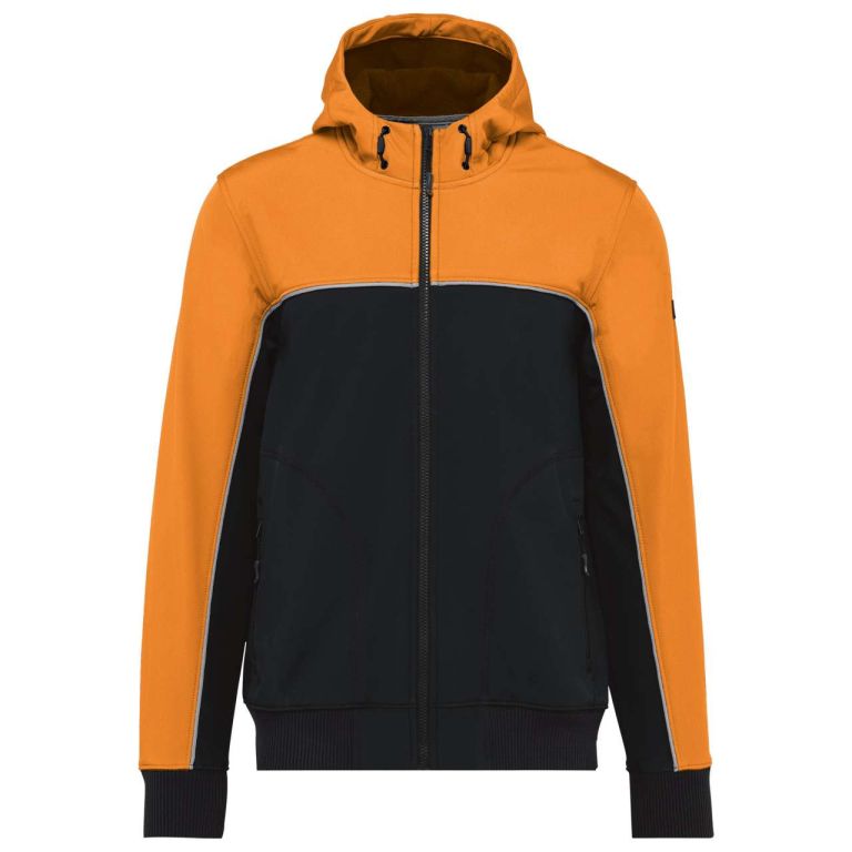 Designed to work WK450 Unisex 3 rétegű softshell kabát narancssárga/fekete termék fő termékképe